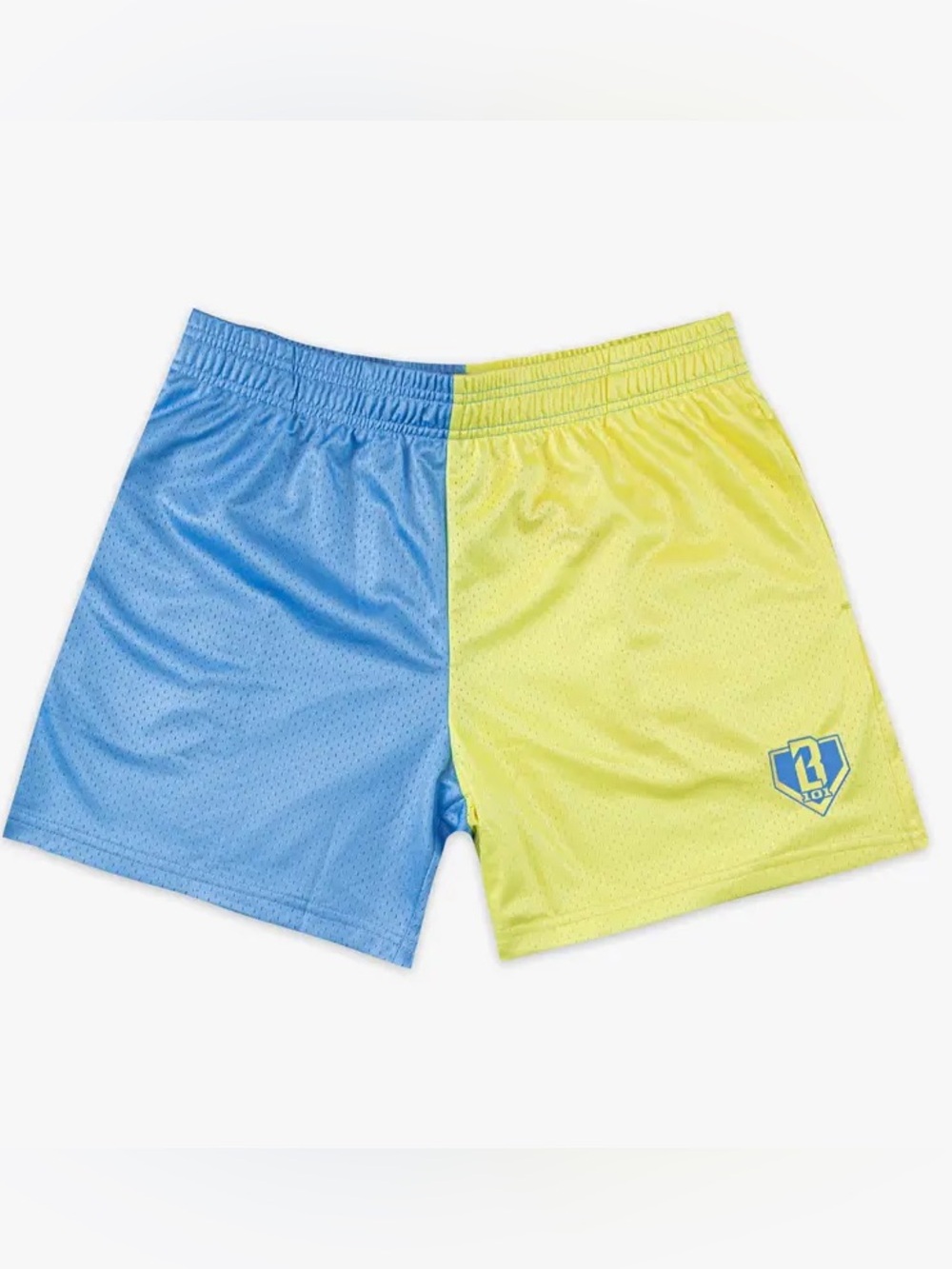 NWT Baseball Lifestyle 101 Two Tone Shorts Sz Medium M Blue Yellow